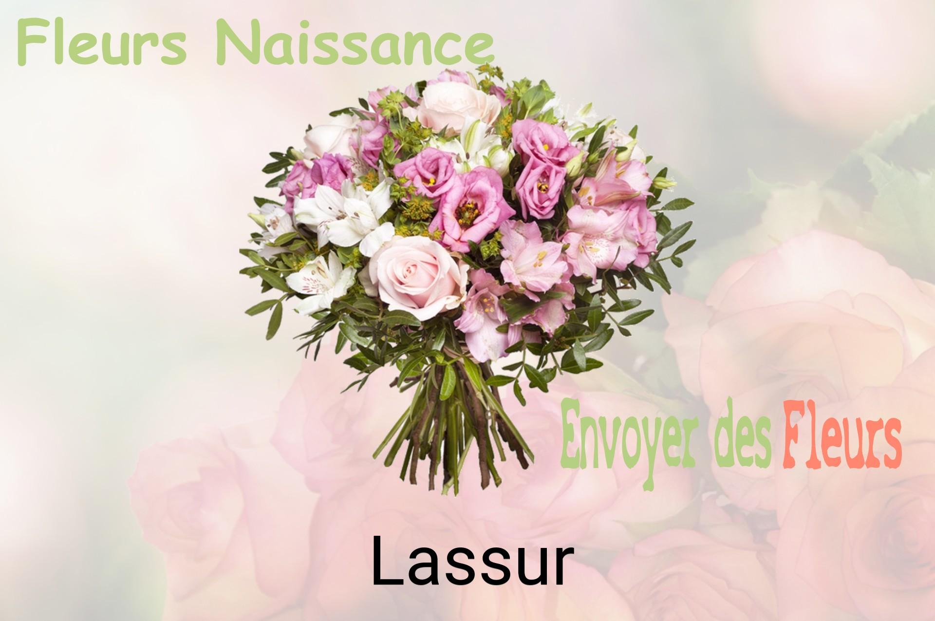 Bouquet de fleurs de naissance livré à Lassur